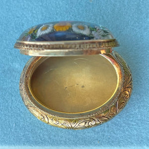 Early Austrian Essex Crystal Floral Box in 14k Gold
