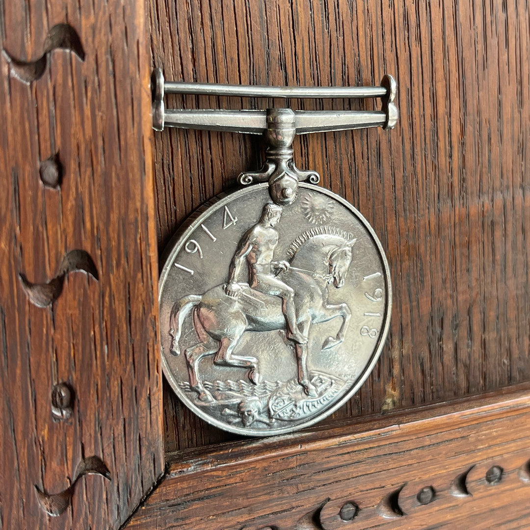 British WWI Victory Medal, Medallion, King George V, Named to C.G. Munro, B.R.C. & St. J.J.