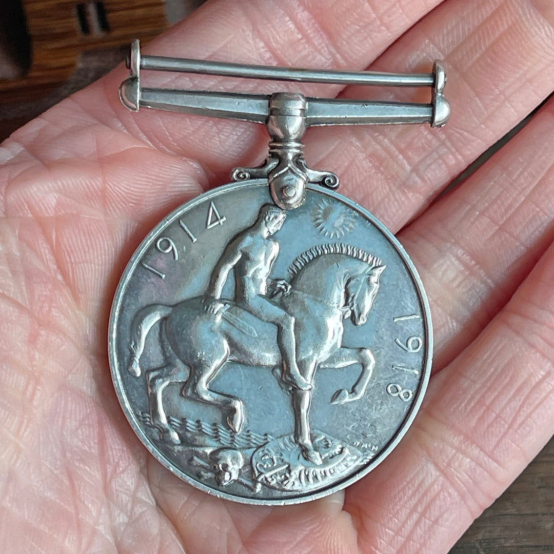 British WWI Victory Medal, Medallion, King George V, Named to C.G. Munro, B.R.C. & St. J.J.