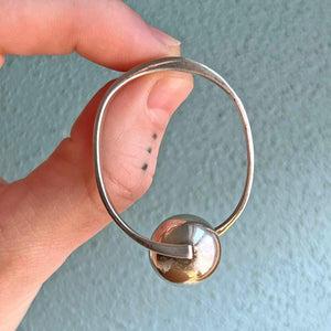 Vintage Funky Kinetic Silver Earrings
