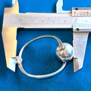 Vintage Funky Kinetic Silver Earrings