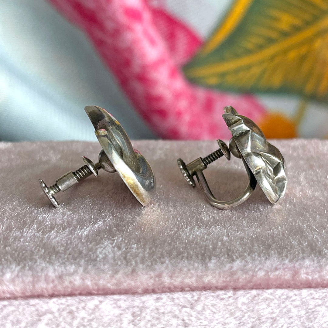 Vintage Sterling Silver Tulip Earrings, Georg Jensen