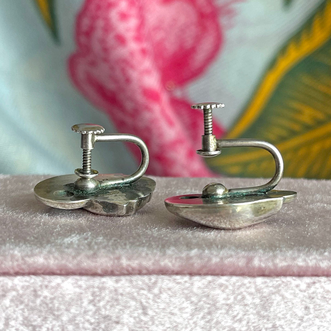 Vintage Sterling Silver Tulip Earrings, Georg Jensen