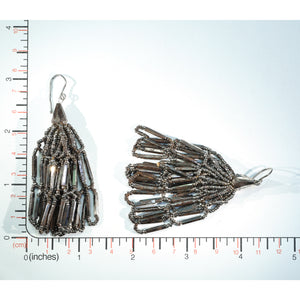 Fantastic Georgian Cut-Steel Tassel Earrings c. 1800