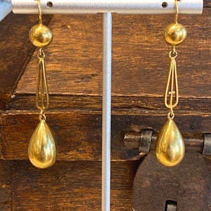 Antique Gold Drop Earrings
