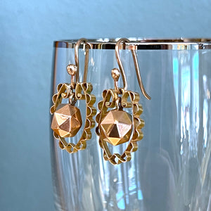 Antique Victorian Rose Gold Earrings