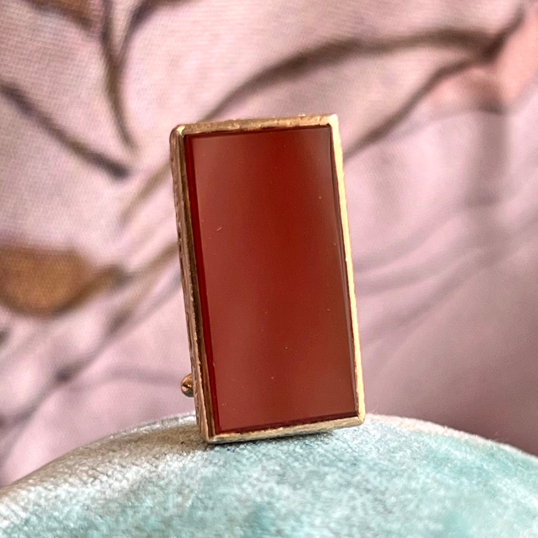 Antique Gold Carnelian Fox Fob Pendant