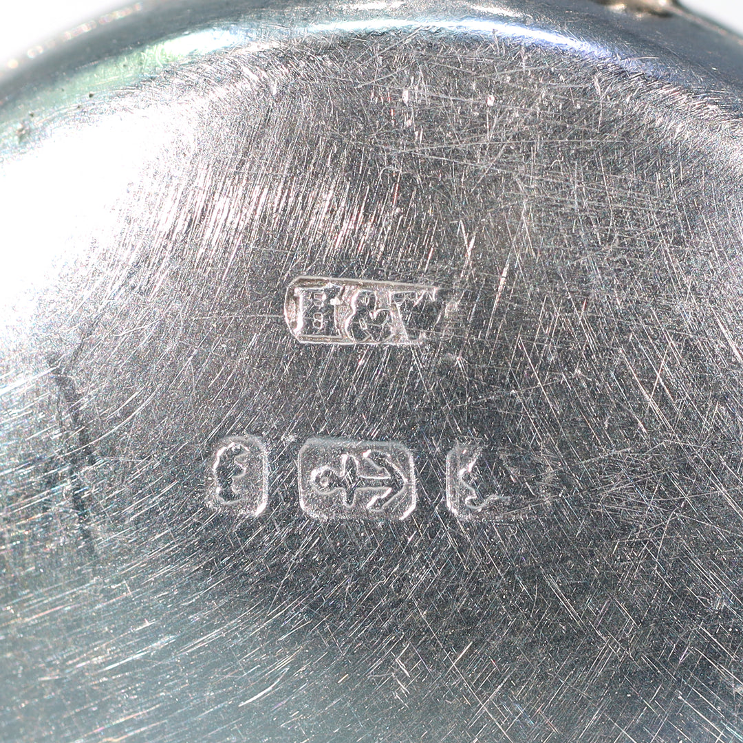 Antique Silver Engraved Oval Buckle Locket Birmingham 1880