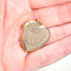 Antique Heart Locket 9CT Back & Front