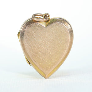 Antique Heart Locket 9CT Back & Front