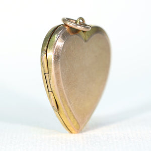 Antique Heart Locket 9CT Back & Front