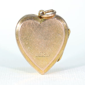 Antique Heart Locket 9CT Back & Front