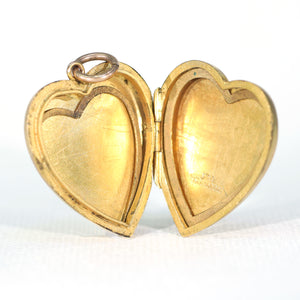 Antique Heart Locket 9CT Back & Front