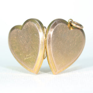 Antique Heart Locket 9CT Back & Front