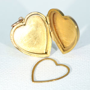 Antique Heart Locket 9CT Back & Front