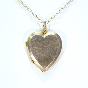 Antique Heart Locket 9CT Back & Front