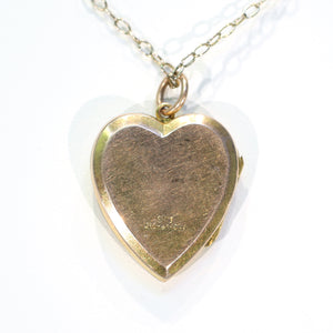 Antique Heart Locket 9CT Back & Front