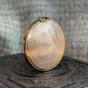 Georgian Engraved Round Memorial Locket "In Memory of Adey"