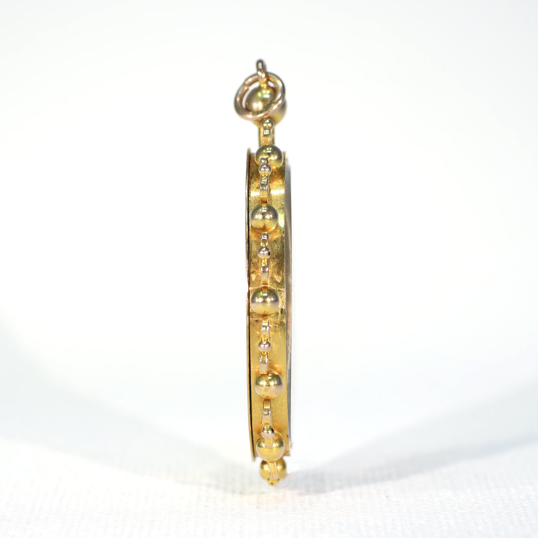 Lovely Antique Gold Frame Pendant Early Photo