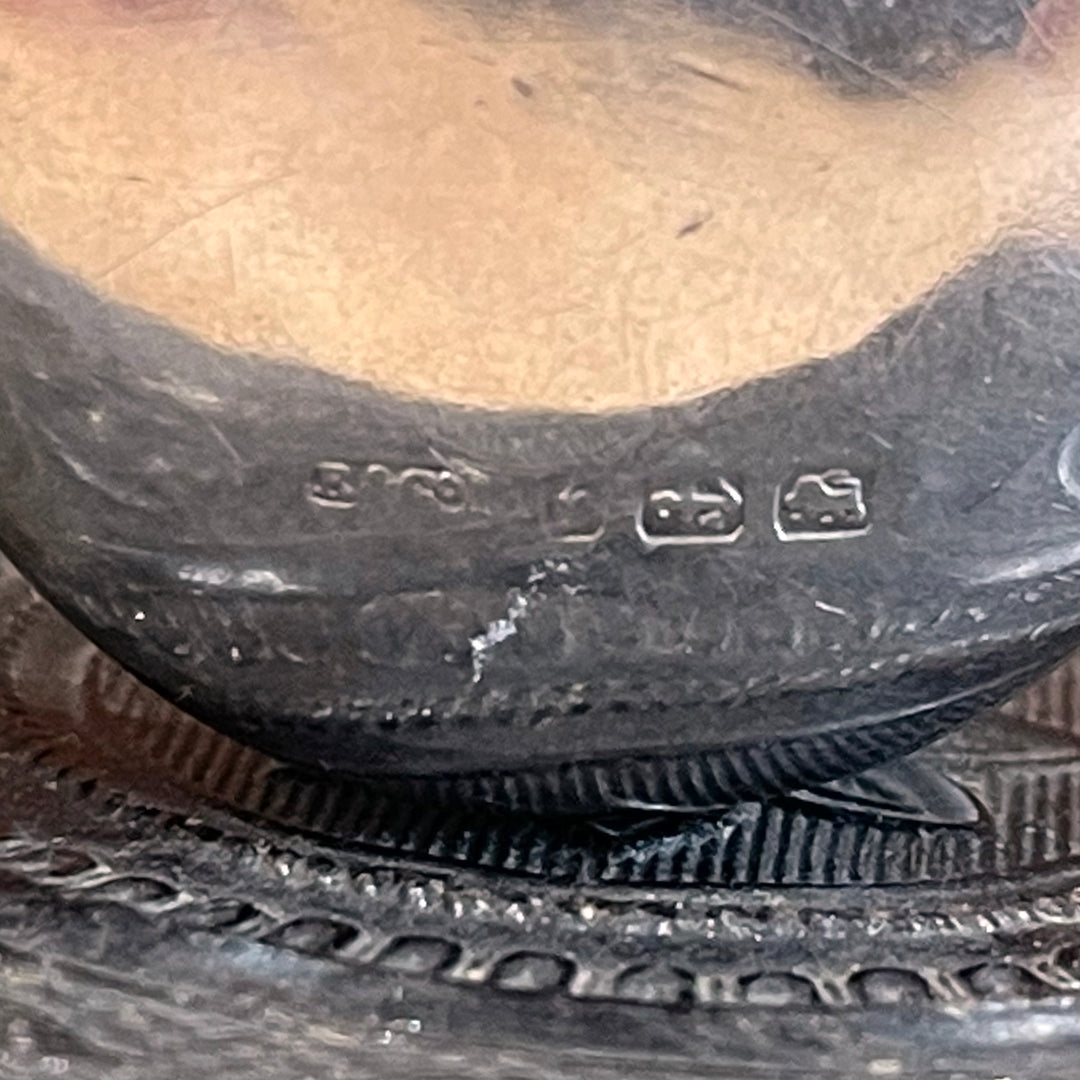 Silver Embossed Oval Buckle Locket Hallmarked 1883