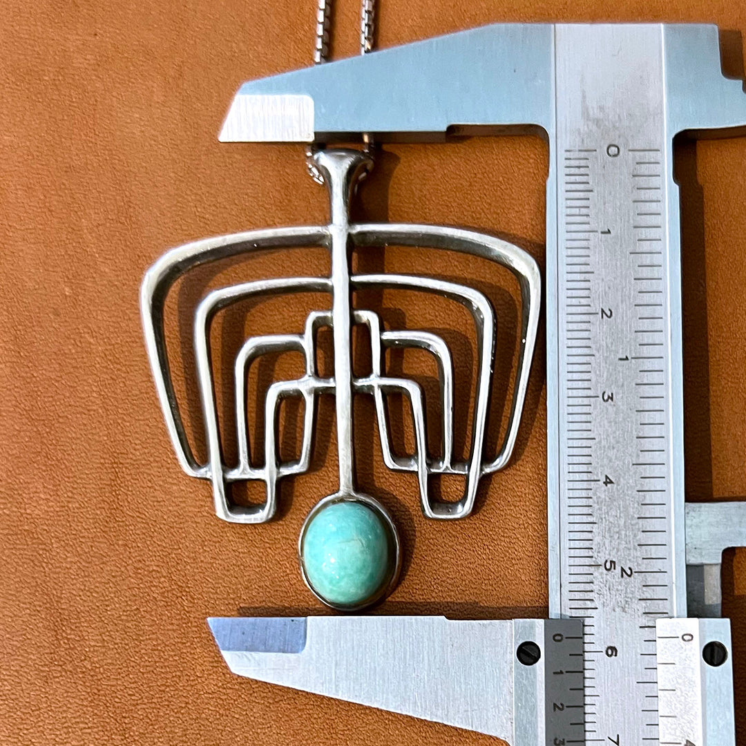 Vintage David Andersen Silver Turquoise Necklace