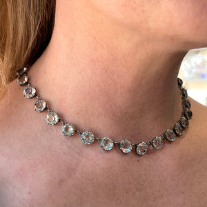 Art Deco Sterling Paste Riviere Necklace