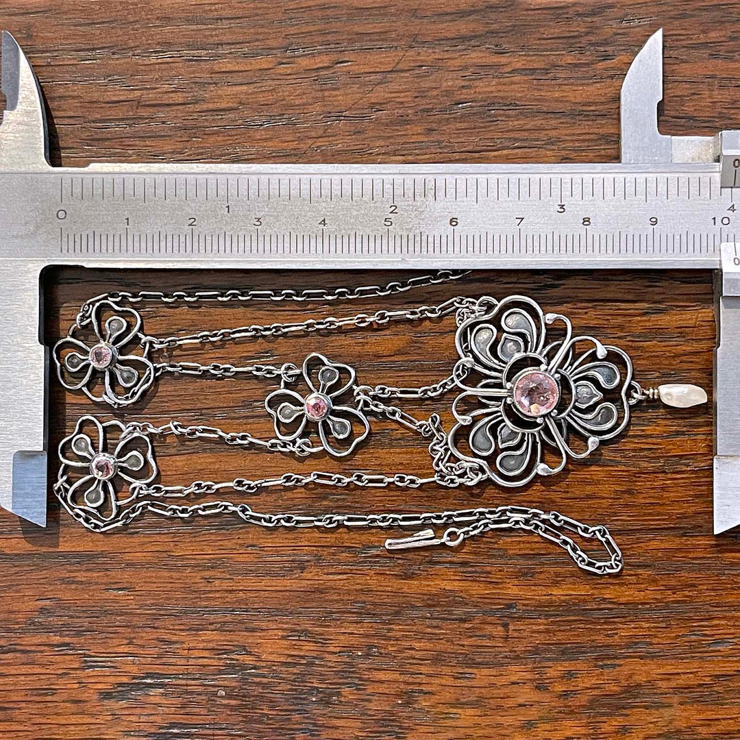 Liberty Jessie King Paste & Pearl Drop Necklace, c. 1900