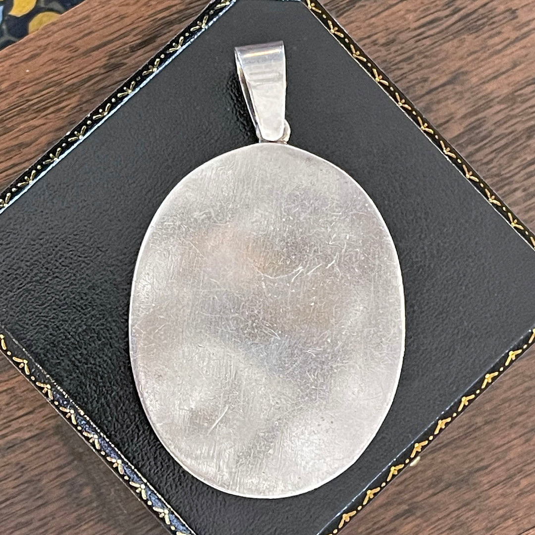 Antique Large Silver Eagle Pendant