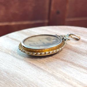 Antique Pearl Frame Locket Pendant by Murrle Bennett & Co.