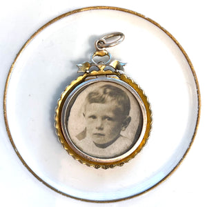 Antique Pearl Frame Locket Pendant by Murrle Bennett & Co.