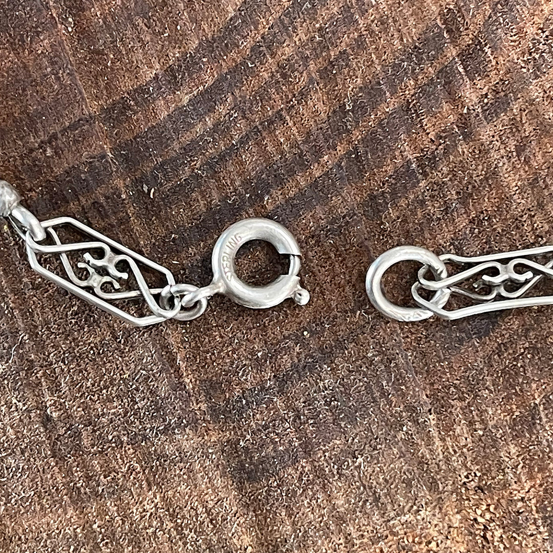 Large Silver Arts & Crafts Pendant Necklace Attr Amy Sandheim