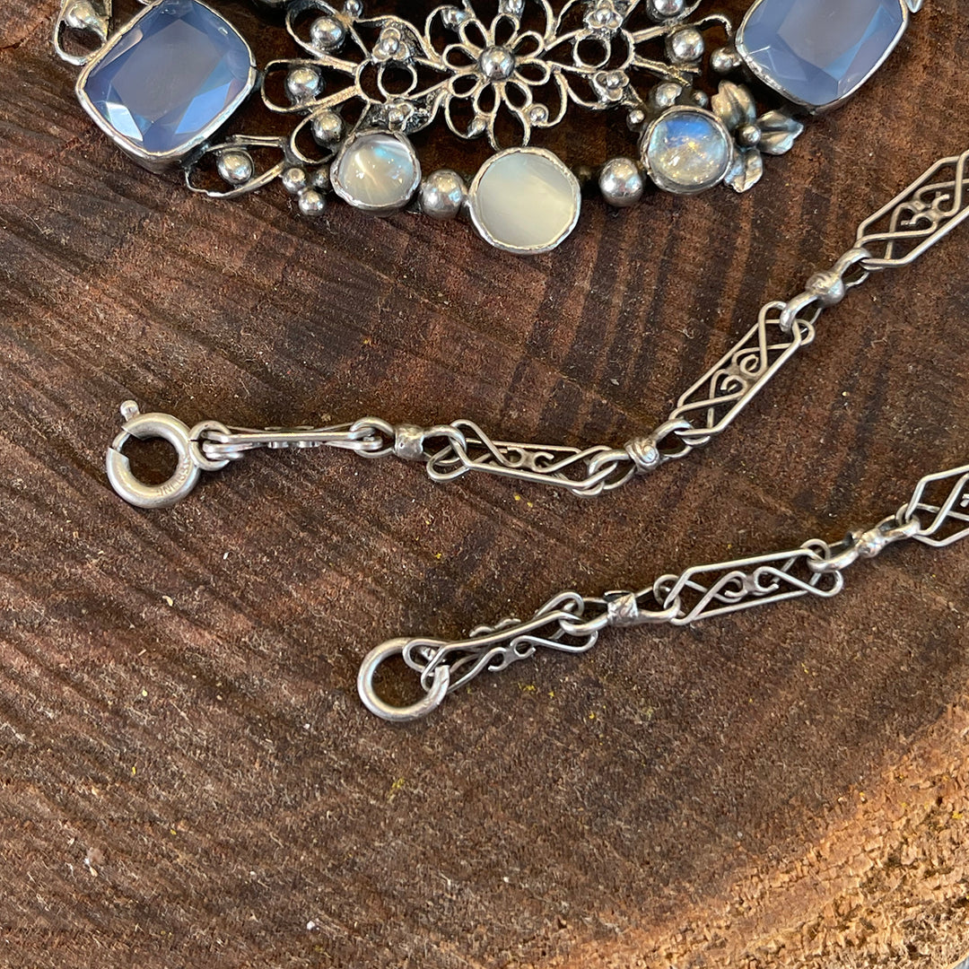 Large Silver Arts & Crafts Pendant Necklace Attr Amy Sandheim