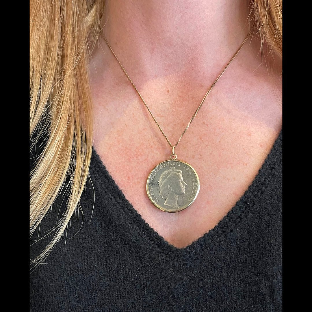 Queen Elizabeth Coin Pendant