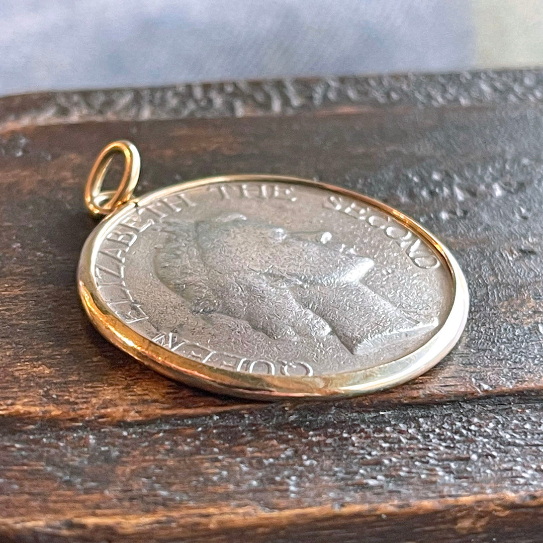 Queen Elizabeth Coin Pendant
