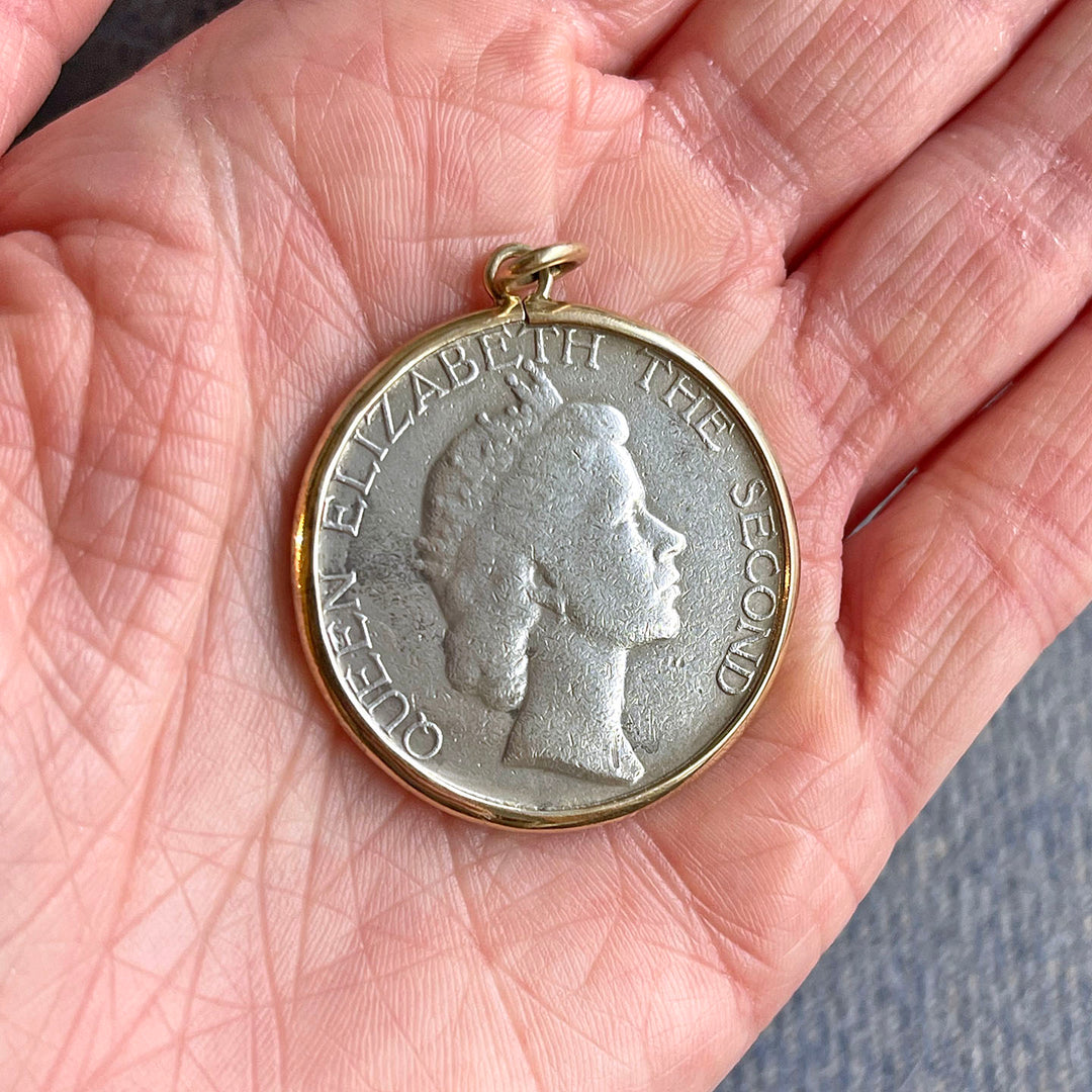 Queen Elizabeth Coin Pendant