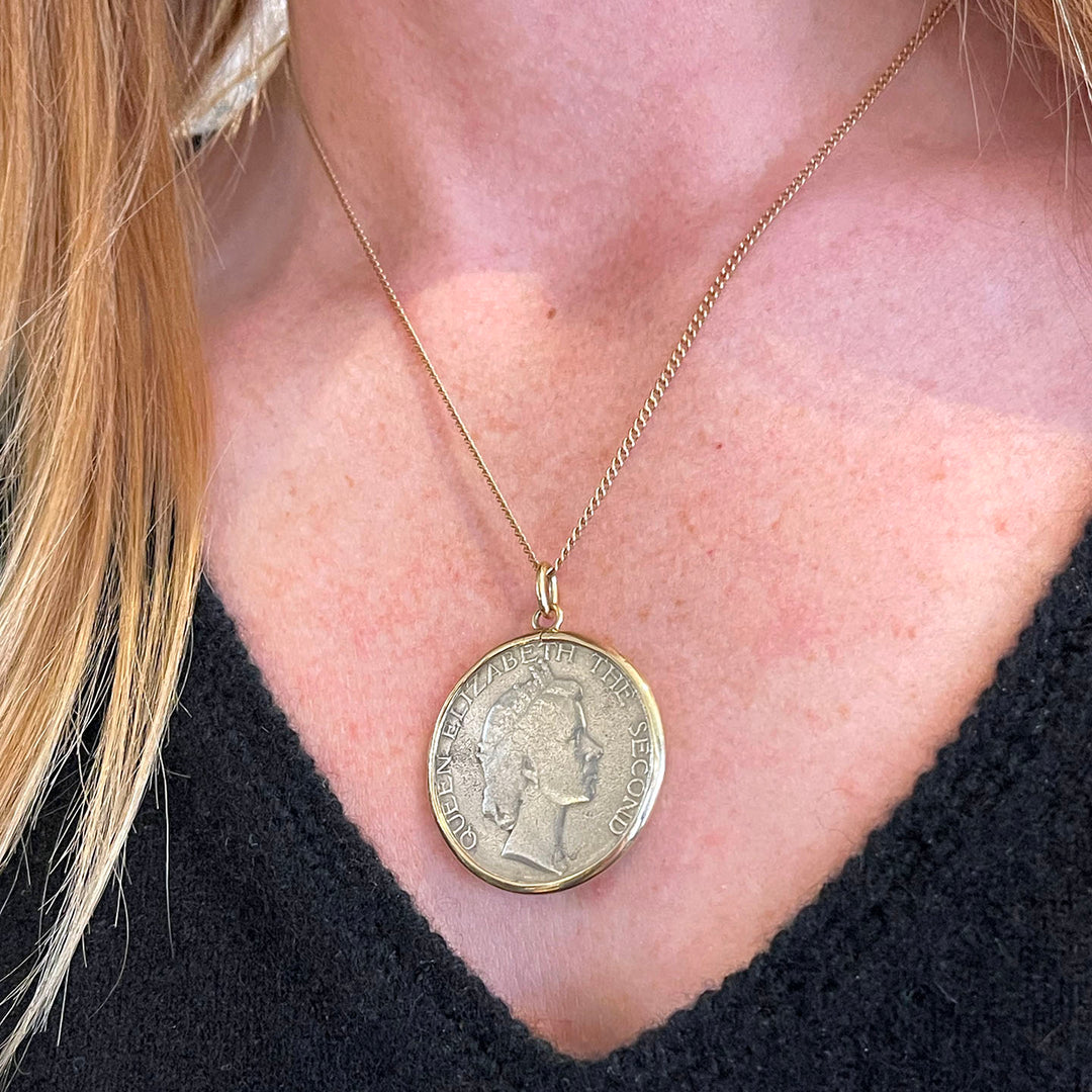 Queen Elizabeth Coin Pendant