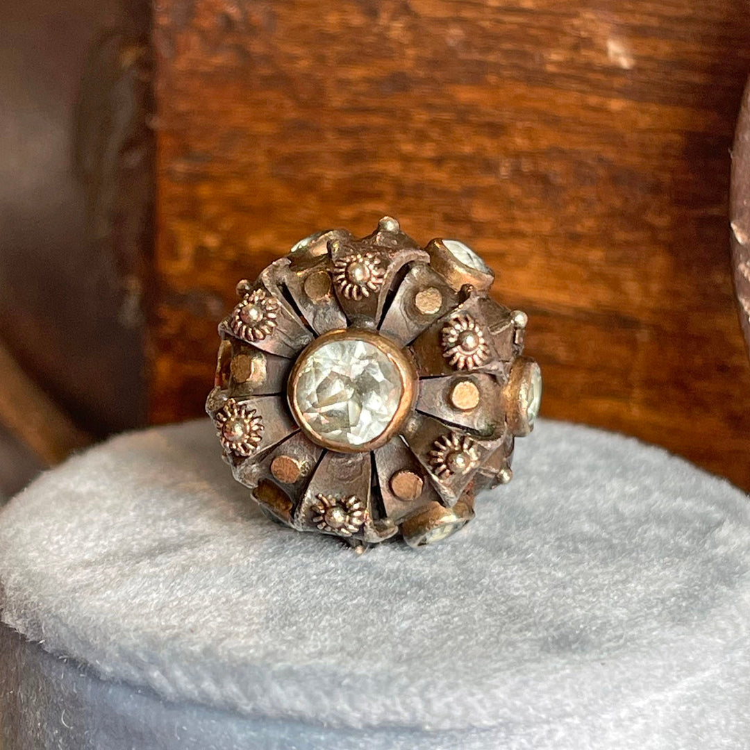 Antique Italian Aquamarine and Silver Pendant