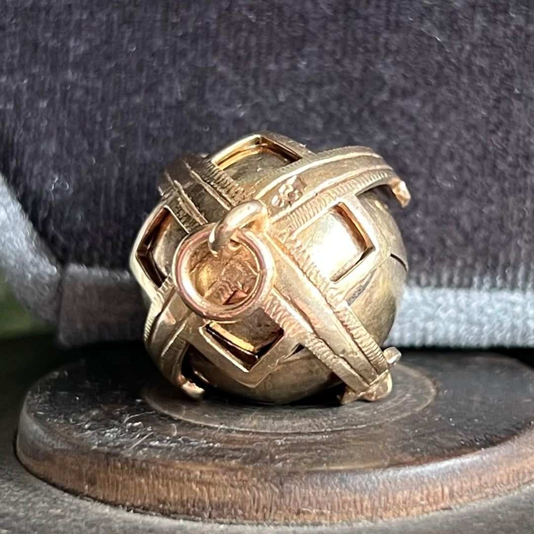Antique Victorian Gold Masonic Ball Pendant c. 1900