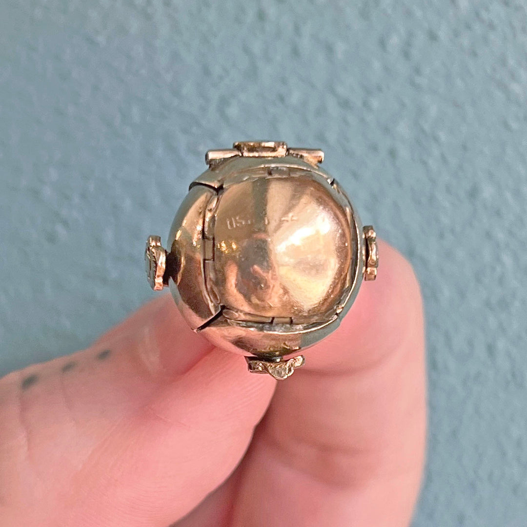 Antique Victorian Gold Masonic Ball Pendant c. 1900