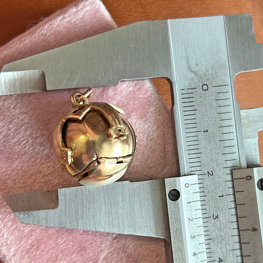 Antique Victorian Gold Masonic Ball Pendant c. 1900