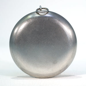 Antique European Silver Locket Pendant Compact or Pill Box