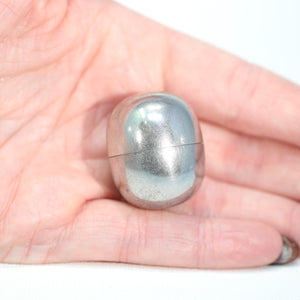 Silver Smooth Jensen Pill Box, Dated 1980