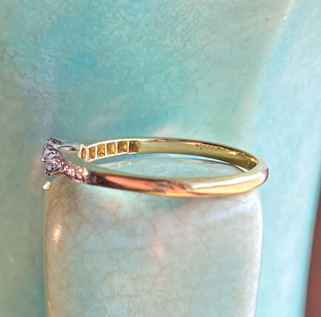 Antique Edwardian Old European Cut Diamond Ring 18k Platinum