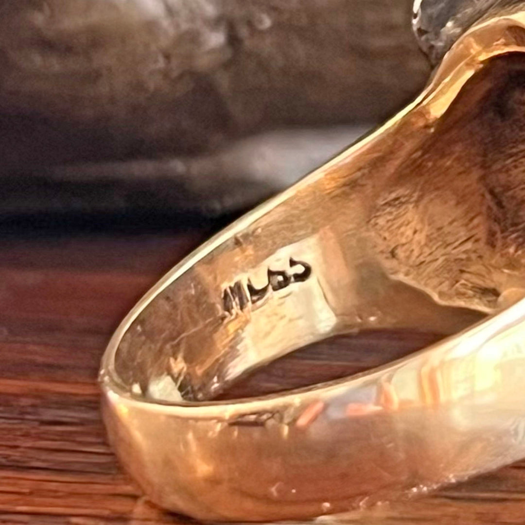 Vintage Pirate Men’s Ring, Heavy 15k Gold