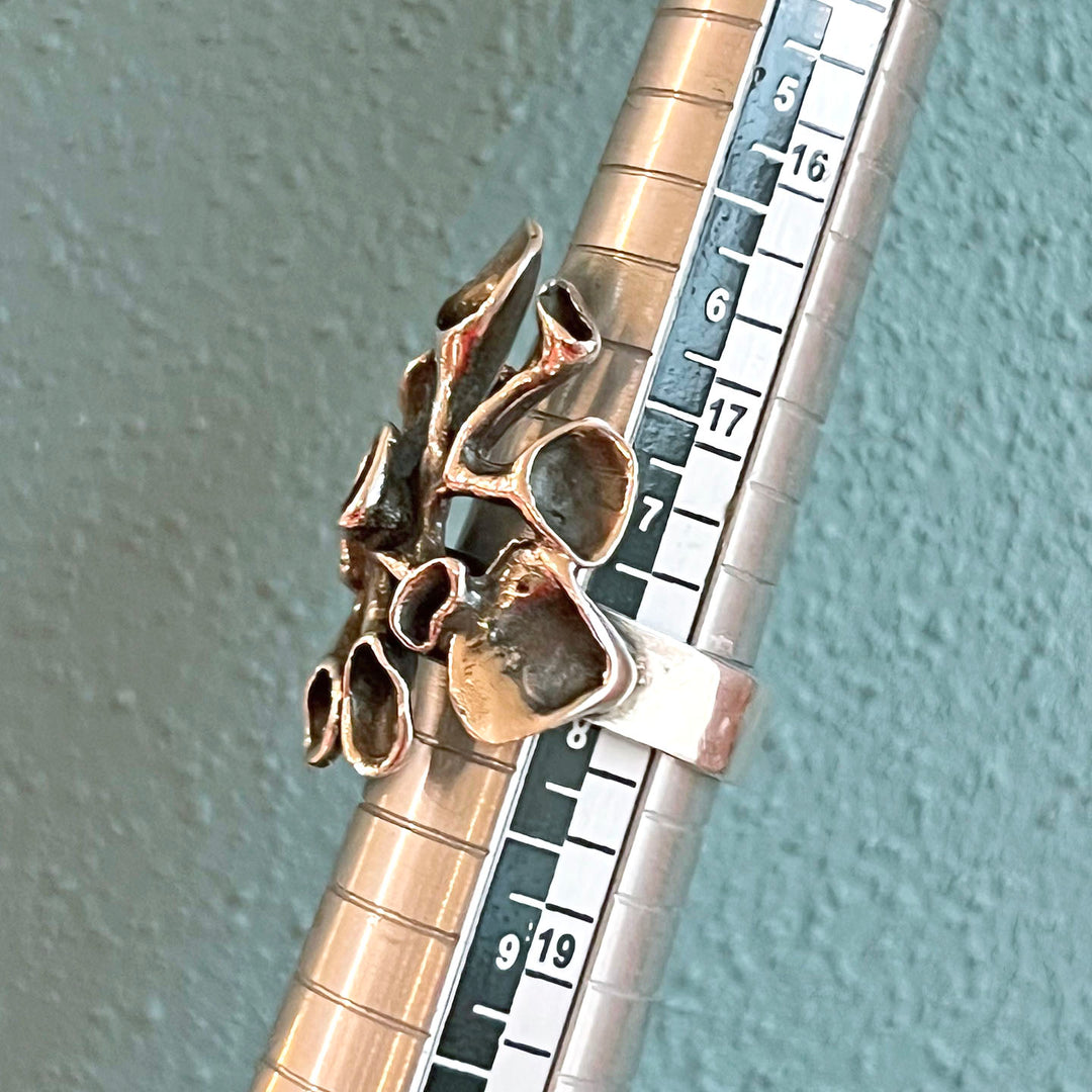 Vintage Silver Hannu Ikonen Reindeer Moss Ring