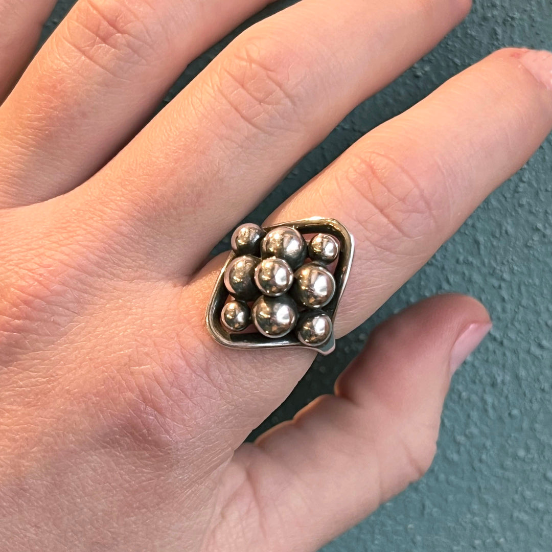 Vintage Silver Modernist Ring by Erik Granit, Helsinki, Finland, 1967