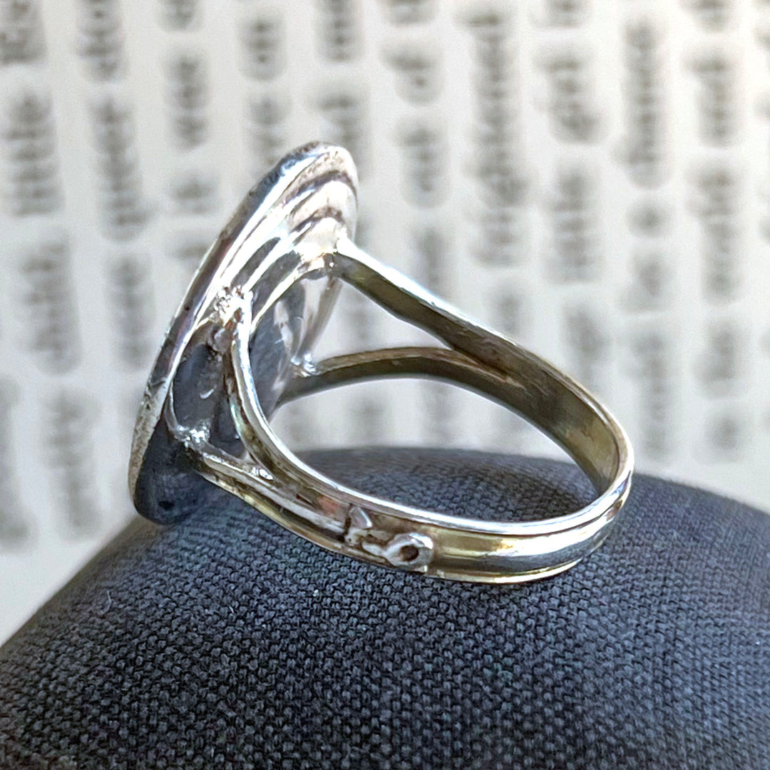 Antique Georgian Silver Shakespeare Ring Boxed c. 1720
