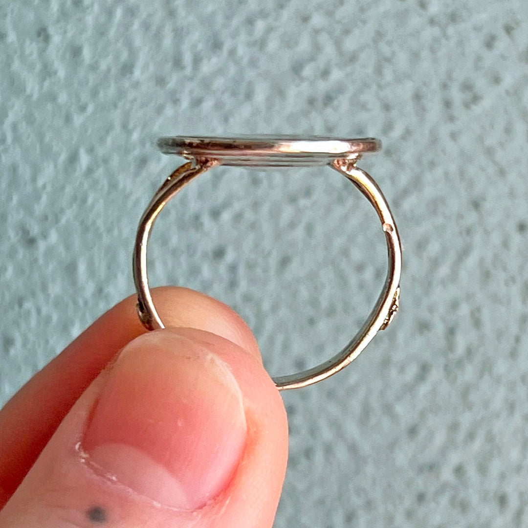 Antique Georgian Silver Shakespeare Ring Boxed c. 1720