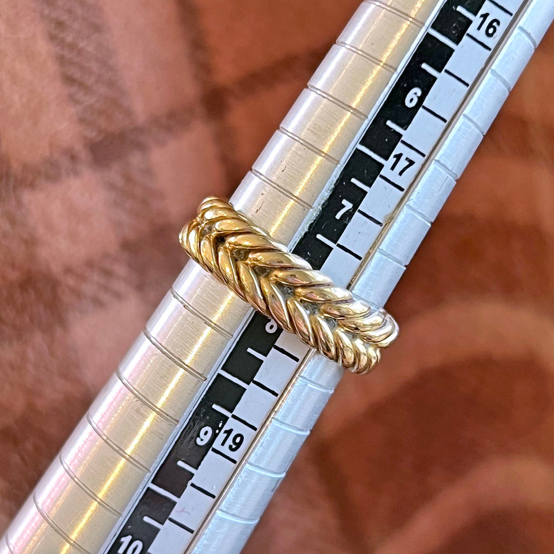 Antique Victorian Witch’s Band Ring 18 Karat Gold Size 7.75 US