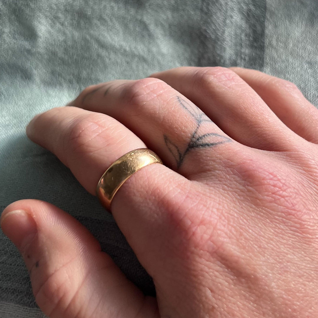 Victorian 18k Gold Victorian Band, "Aug. 19th 1888"